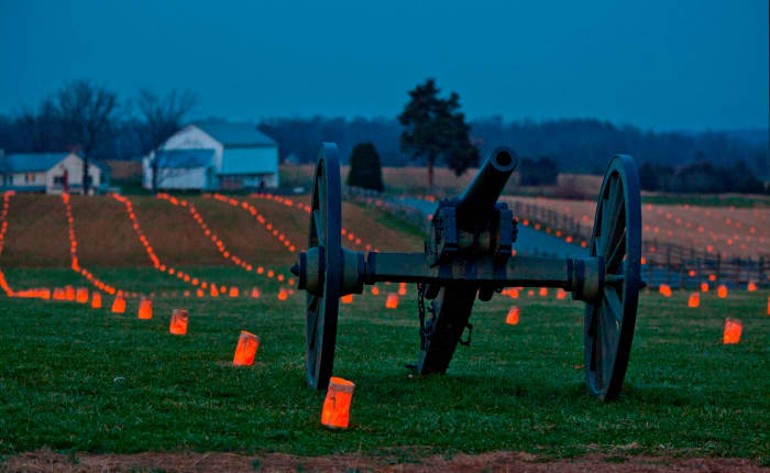 Each year, on the anniversary of the battle, over 23,000 luminaries are lit at Antietam - one for each casualty.