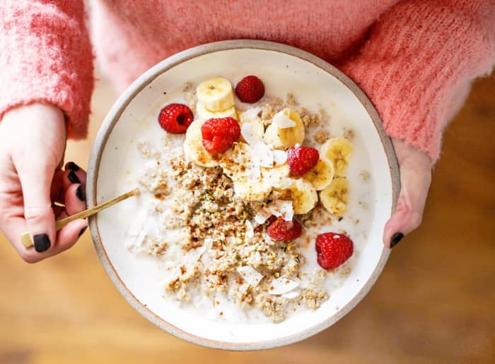 Eat a balanced breakfast with granola and fruit before the test so you are distracted by a groaning stomach.