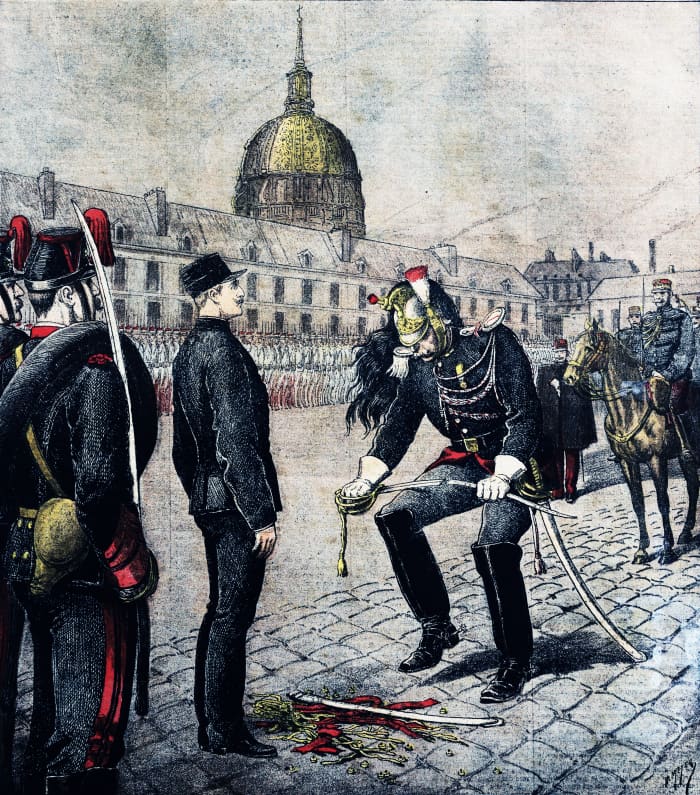 The Dreyfus affair, where a French Jewish artillery officer was accused of spying for Germany, polarized French civil-military relations and led to repressions of the army.