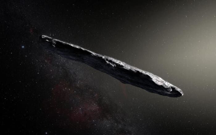 The unusual cigar shape of this asteroid had a few observers speculating about extra-terrestrial visitors, image from ESO