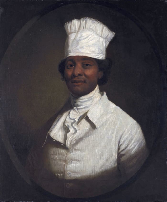 George Washington owned a slave who went by the name of Hercules. Hercules was a talented cook and had his portrait done by Gilbert Stuart.