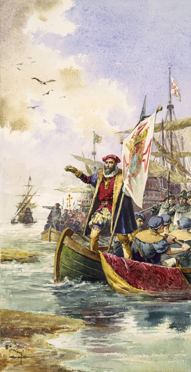 Vasco da Gama lands at Calicut, May 20, 1498. This event marks the start of modern colonisation of India. The most recent and important country that imposed colonial rule on India was Great Britain.