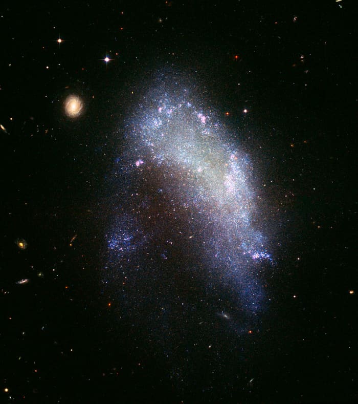 A photo of the the irregular galaxy NGC 1427A taken by the Hubble Telescope