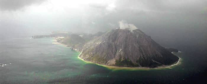 A newly-discovered Underwater Supervolcano. The Kikai underwater caldera is located just south of the southern tip of Japan