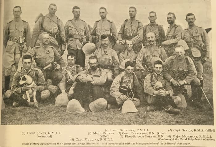 Some of the officers of the Naval Brigade before Graspan - some of them would be killed in the battle