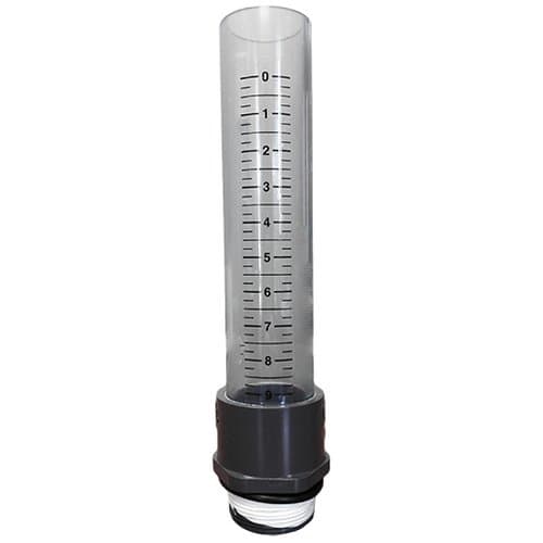 During calibration, you want to make sure that the gradations on the neck are accurate. Some air meters come with these already in place while others will need a sticker.