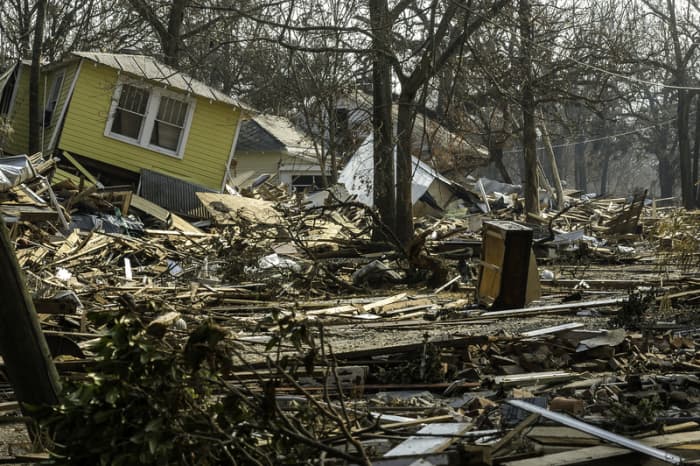 Repairing the damage caused by hurricanes, tornadoes, floods, and other natural disasters adds to GDP.
