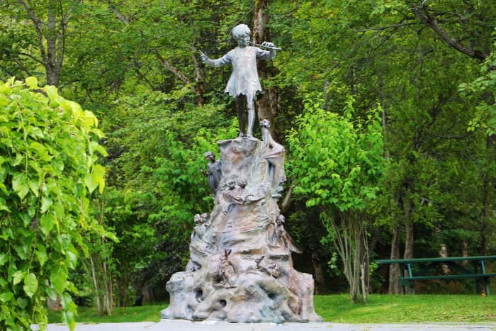 The Peter Pan Statue in Bowring Park that Sir Edgar Bowring had commissioned in memory of his granddaughter, Betty Munn, who lost her life on the Florizel.