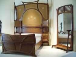 Bedroom furniture by Gustave Serrurier-Bovy, a leading Belgian architect and designer who lived from 1858 - 1910