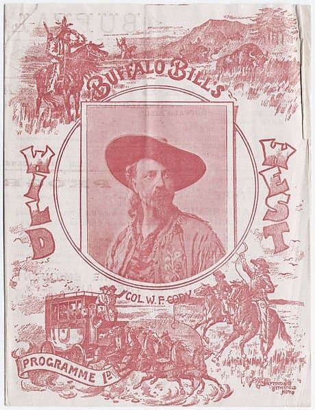 "Buffalo Bill's Wild West" show programme, featuring "Col. W. F. Cody," printed at South Brooklyn, New York. Image courtesy of the Beinecke Rare Book & Manuscript Library, Yale University.