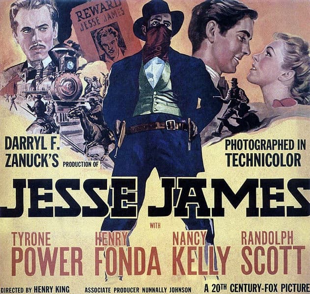 Poster - Jesse James - Directed by Henry King - 1939
