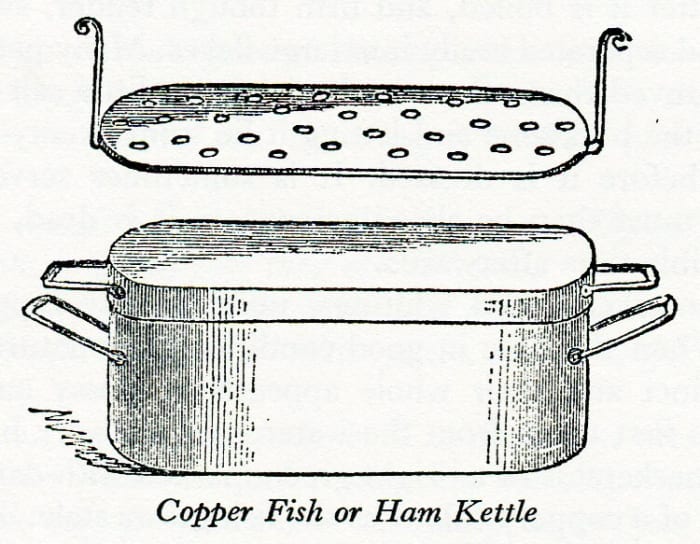 A copper fish or ham kettle from 1845