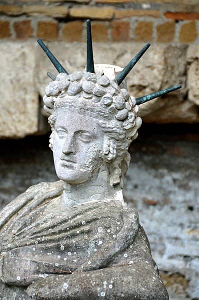 The Shrine of Attis is situated to the east of the Campus of the Magna Mater in Ostia. The apse is a plaster cast (the original is in the Vatican Museums) of a statue of a reclining Attis.
