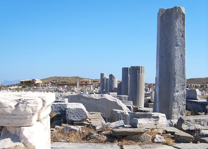 Delos is the birthplace of two Greek Gods in classic Greek myths. It is also a very popular day-trip destination for Greek island vacations.