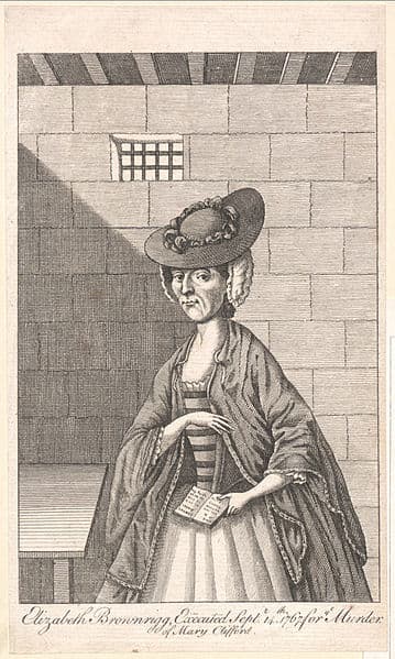 Elizabeth Brownrigg waits in her cell, prayer book in hand, for the executioner to take her to Tyburn.