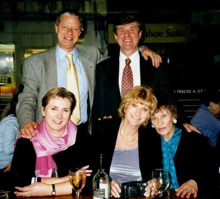 Above back, Graham and Stepan. Front from left to right, Caroline Wyatt, Diane Smith, and Lina. (Diane Smith is Graham's sister and cousin to Stepan.)