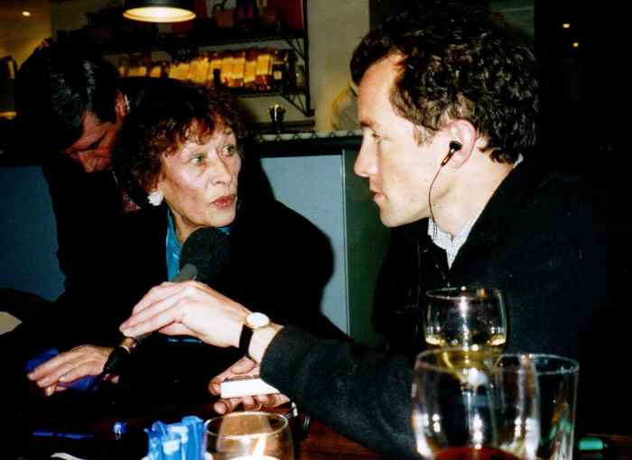Lina being formally interviewed by the BBC with the help of a BBC interpreter on behalf of Caroline Wyatt.