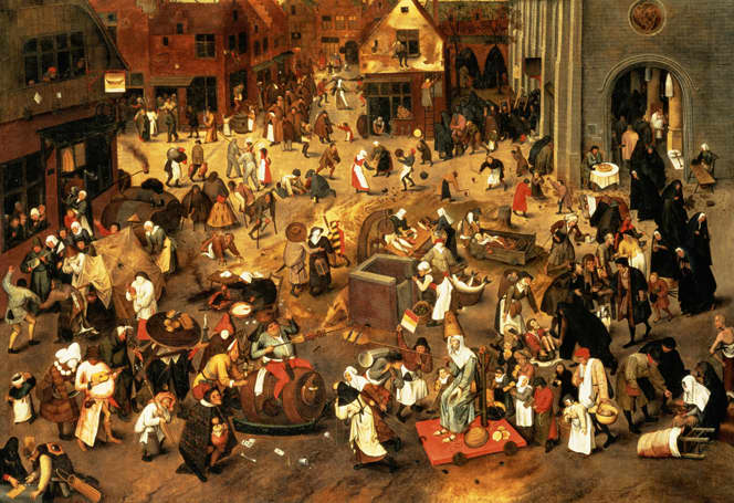 De strijd tussen Carnaval en Vasten (The Battle Between Carnival and Lent) - Pieter Breughel the Elder