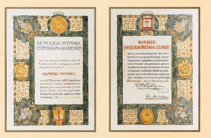 The Nobel Prize for Chemistry in 1911 awarded to Marie Skladowska Curie
