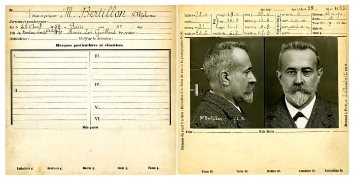 The French policeman Alphonse Bertillon (above) took Lombroso’s work as the starting point for creating such investigative tools as the mug shot.