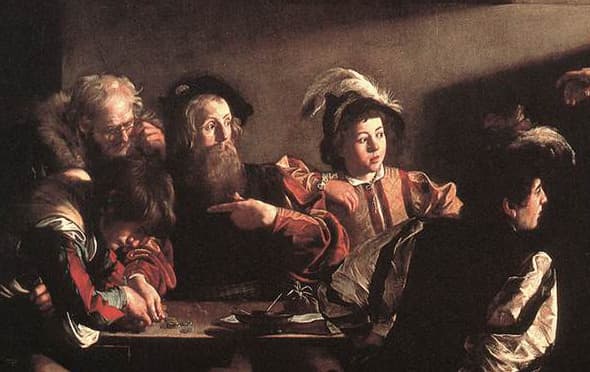 The Call of St.Matthew (a. 1600) dettail, Rome Church of St. Luis of France, Contarelli Chapel