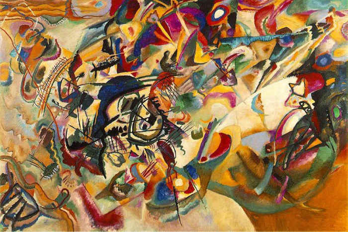 Kandinsky's most complex painting, "Composition VII", from his 1913 body of work.