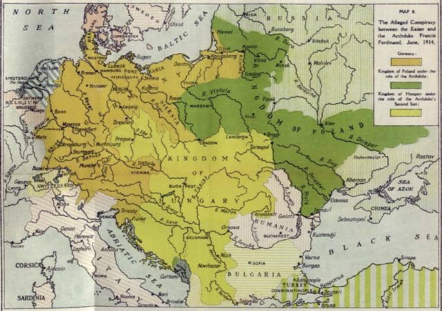 Alleged Conspiracy Between Germany and Austria to Redraw Europe June 1914