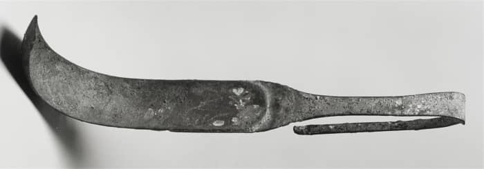 A strigil used to scrape dirt from oiled skin