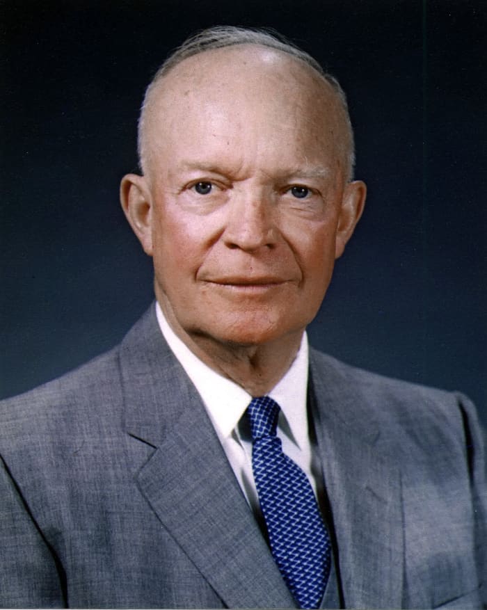 President Dwight D. Eisenhower, who authorized the Central Intelligence Agency to plan the Bay of Pigs Invasion