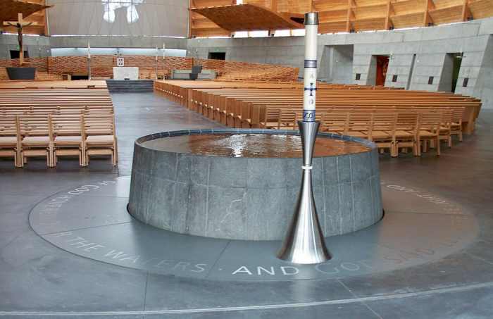 Baptismal font, Cathedral of Christ the Light, oakland, CA