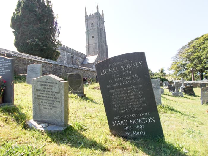 Mary Norton's grave is located at St. Nectan's Church in Devon, England