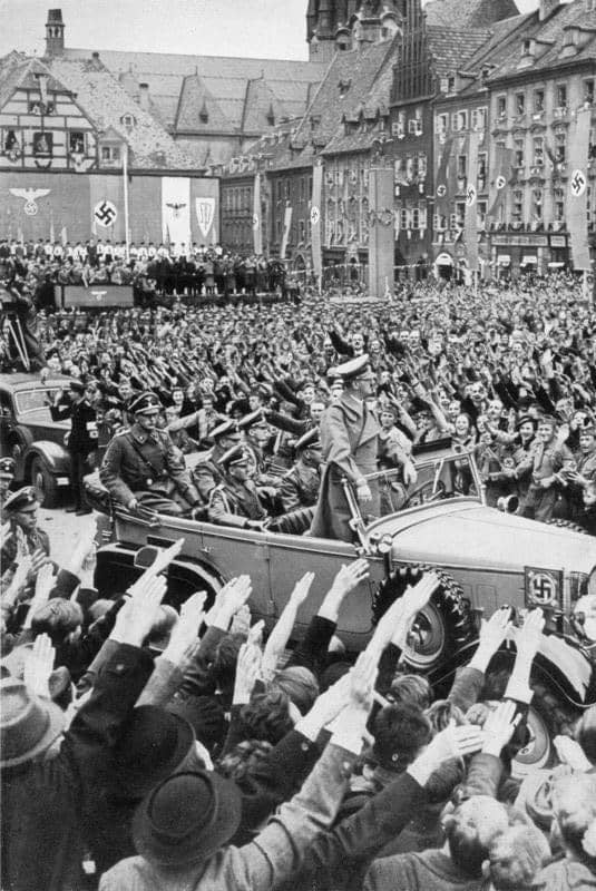Churchill made dire warnings about the rise of Hitler and the German Nazi party, during the 1930s, which were largely ignored by British politicians and the public. Many people's desire for peace caused them to underestimate the danger.
