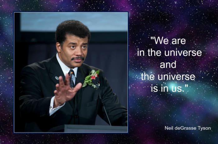 We are all made of star-dust and thus are part of the universe.