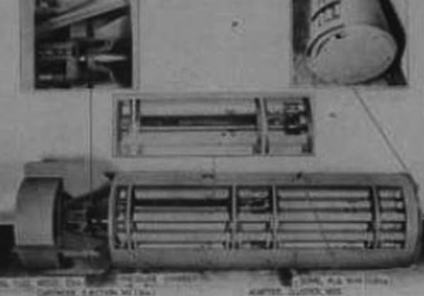 US Biological Cluster Bomb—The M33 Cluster Bomb was a US 500-lb biological cluster bomb deployed in 1952. It was filled with 108 4-lb M114 biological bomblets. The M33 was very similar to British WWII specifications.