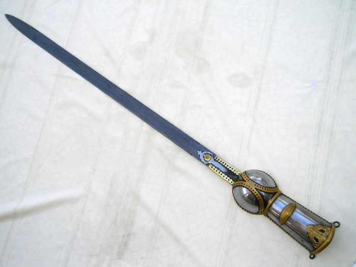 An ornamental Pata Sword made of damascus steel