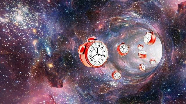 Time travel through an Einstein-Rosen Bridge wormhole.