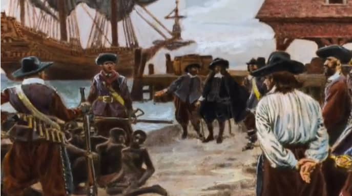 According to official historical records, slavery was first introduced to America in 1619 when "The White Lion," a badly damaged Dutch slave ship, arrived on the shore of the Virginia Colony on the Chesapeake Bay.