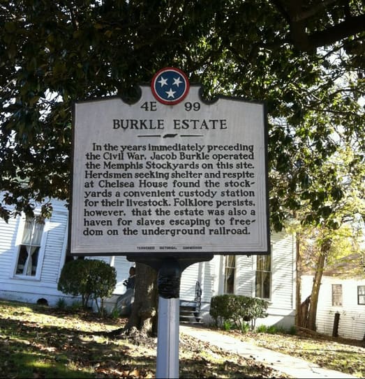 The Burkle Estate was near the banks of the Mississippi River and was an excellent stop for escapees as they fled to the freedom of the North.