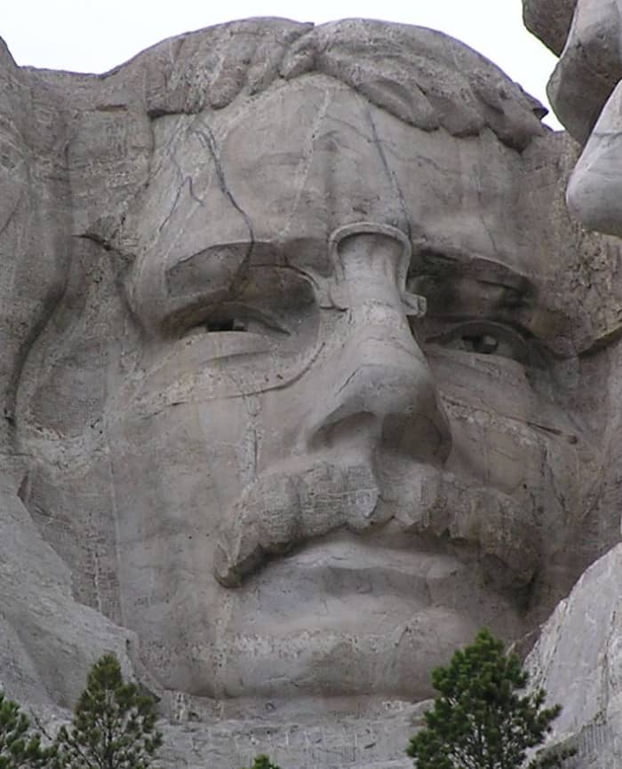 President Theodore Roosevelt is one of four presidents represented on Mount Rushmore.