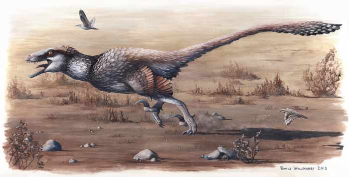 A scientific illustrator's impression of Dakotaraptor