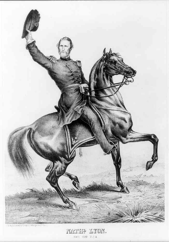 Nathaniel Lyon, a West Point graduate, the leader of Union troops who wanted Missouri to maintain their allegiance to the national government.
