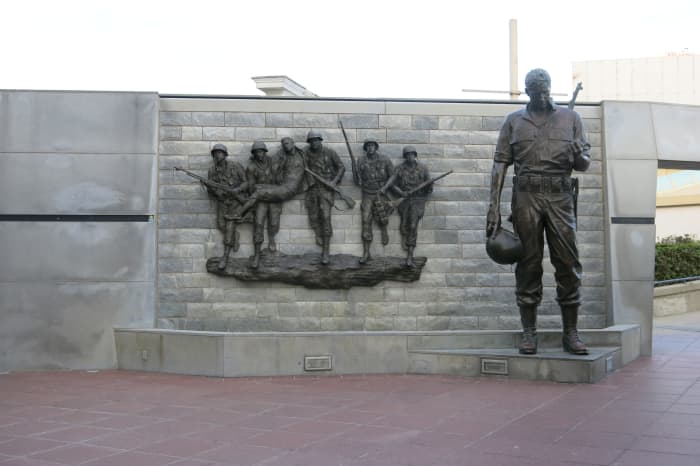 Part of a Monument to Veterans of Korean War in Atlantic City, New Jersey