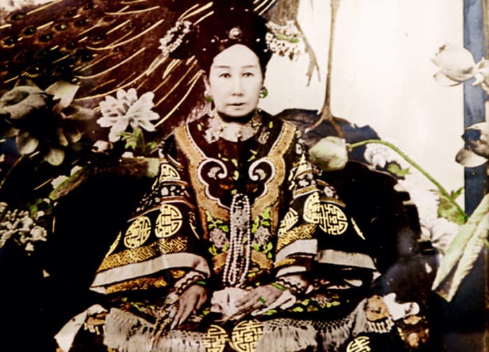 Historical photo of Empress Dowager Cixi. She is often blamed for China's various defeats by European imperial powers.