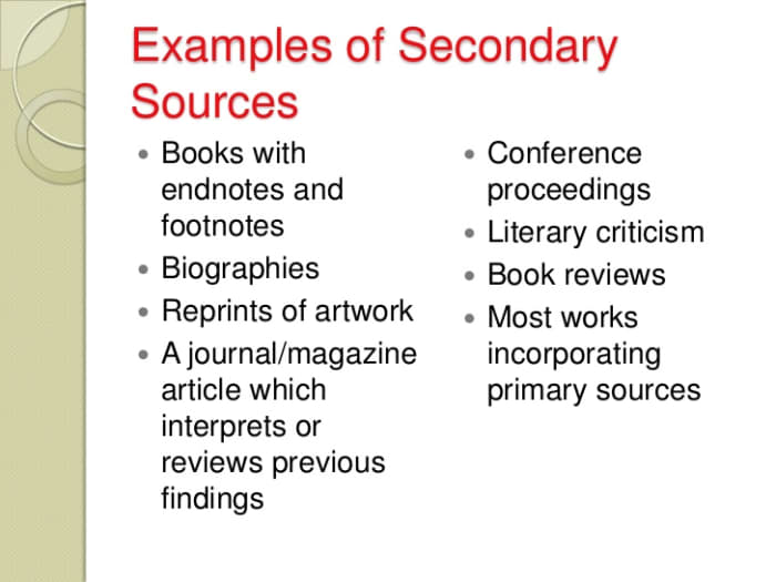essay primary and secondary sources
