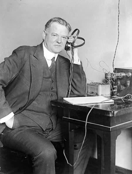 Herbert Hoover was elected president just six months before the Wall Street stock market crash in New York City. He was elected on a wave of optimism with voters believing that the US economy would continue to do well.