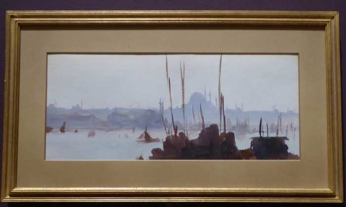 Sargent shows the city of Constantinople from across the Bospherous. Copyright image by Frances Spiegel with permission from Dulwich Picture Gallery. All rights reserved.