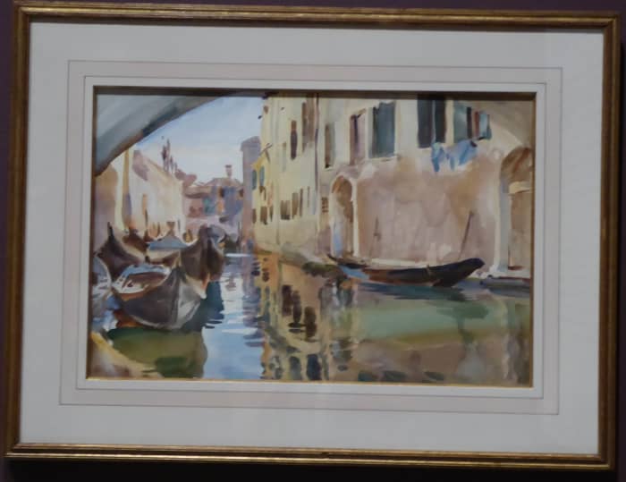 A Small Canal shows a less glamorous view of the city.Copyright image by Frances Spiegel with permission from Dulwich Picture Gallery. All rights reserved.