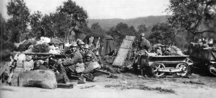 Most French soldiers, such as these at Stonne, a village which changed hands between the French and Germans 16 times in bitter fighting before the Germans finally prevailed, were brave and fought to the best of their capability.