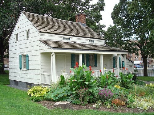 This is the small house in the Bronx, New York City where he lived in the last few years of his life, and where his wife Virginia died.
