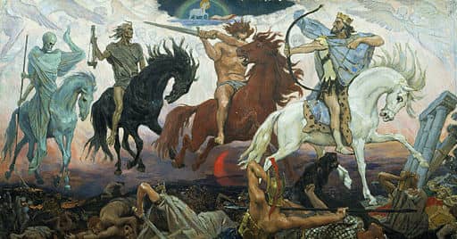 Four Horsemen of Apocalypse, (by Viktor Vasnetsov. Painted in 1887) Synge's "Riders to the Sea" is a definite echo of these archetypes
